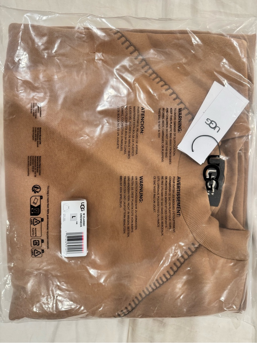 UGG Women’s Classic Crewneck in Chestnut - Picture 6 of 6